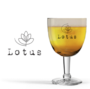 Lotusbier Glas eigen bier merk